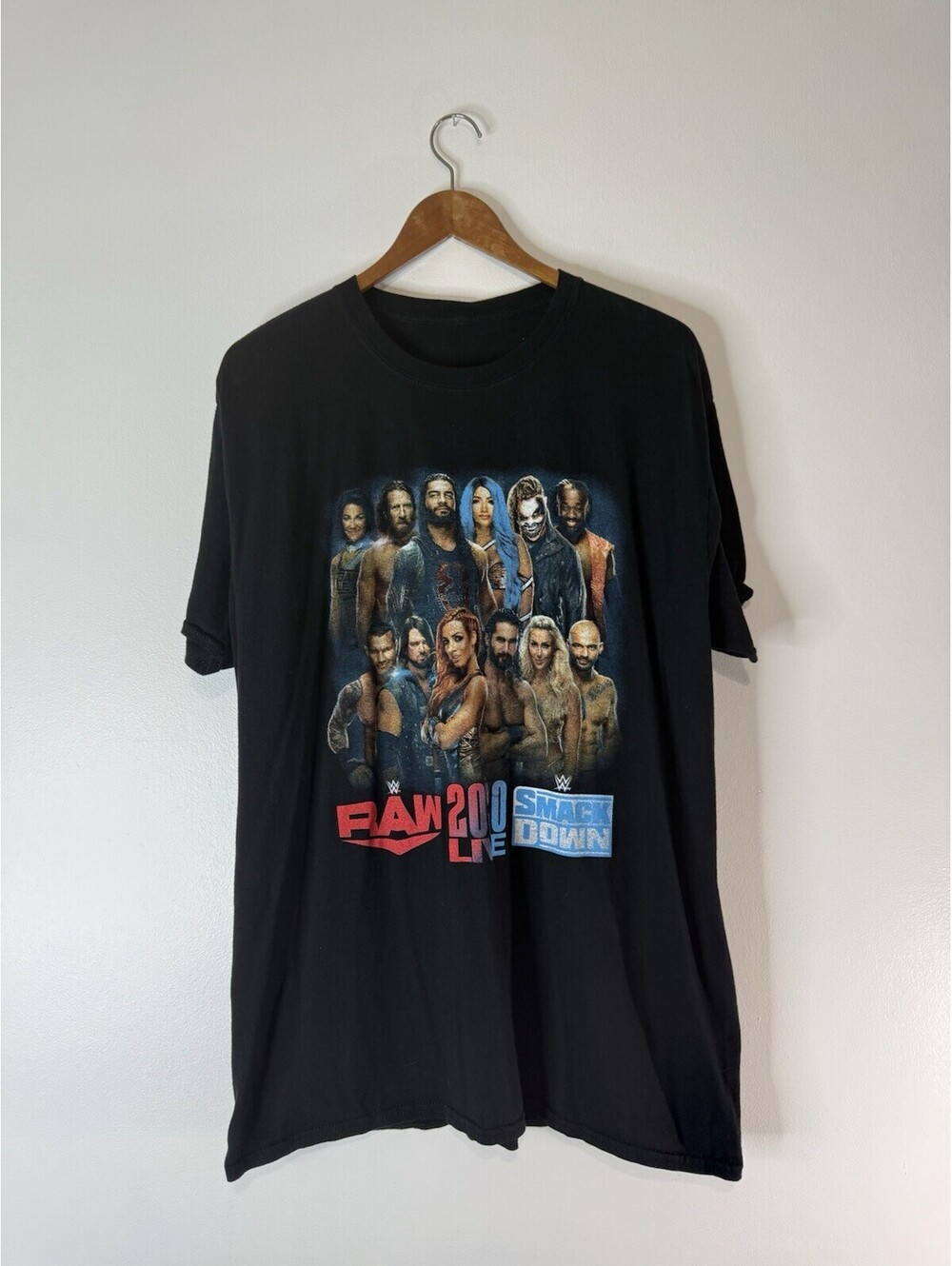 WWE Live 2020 Tour T-Shirt Men's XL Black Short Sleeve